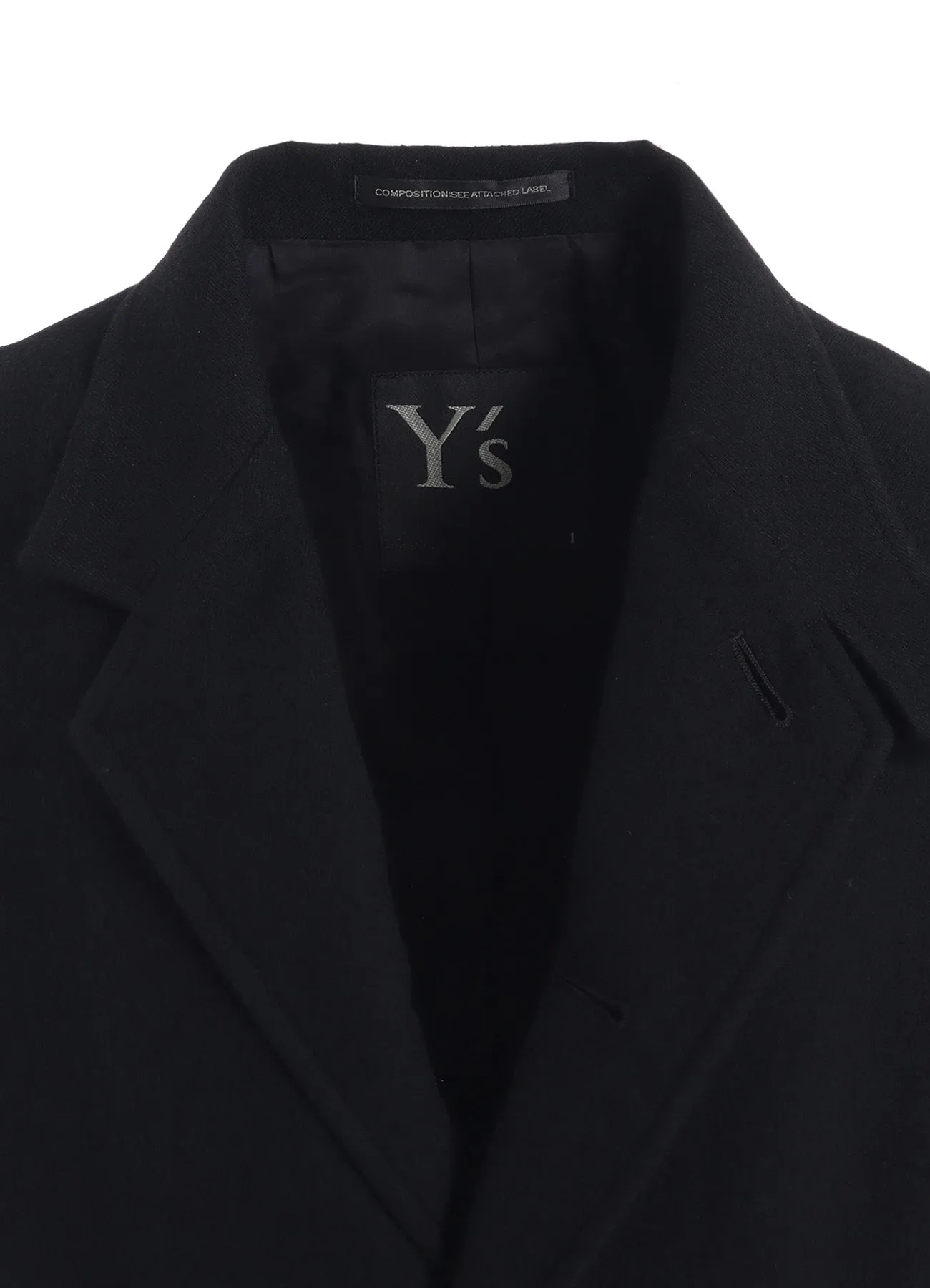 MILLING WOOL SERGE NOTCHED LAPEL JACKET sold by Yohji Yamamoto product image thumbnail 5