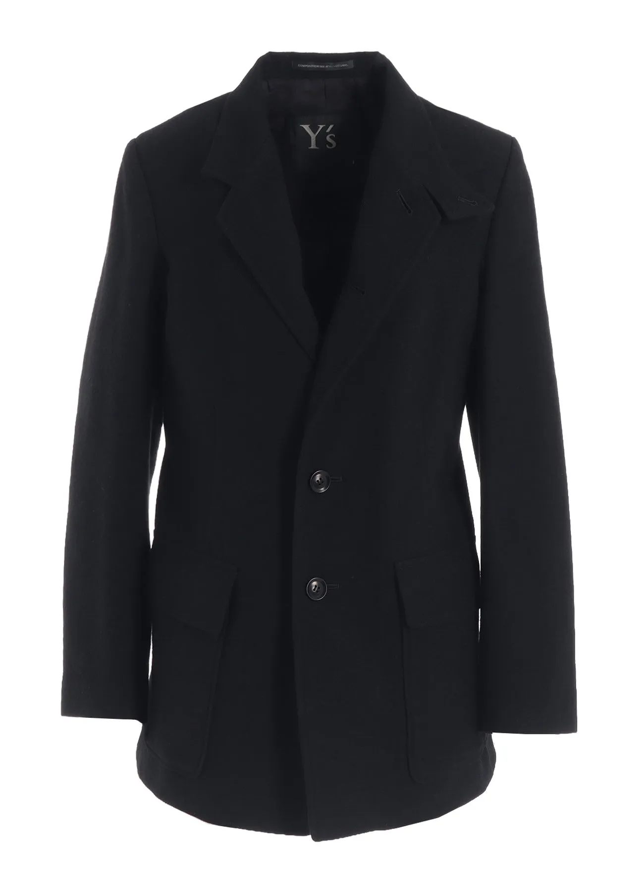 MILLING WOOL SERGE NOTCHED LAPEL JACKET sold by Yohji Yamamoto product image thumbnail 2