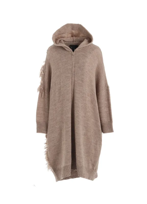 FRINGE JQ HOODED CARDIGAN made by Yohji Yamamoto
