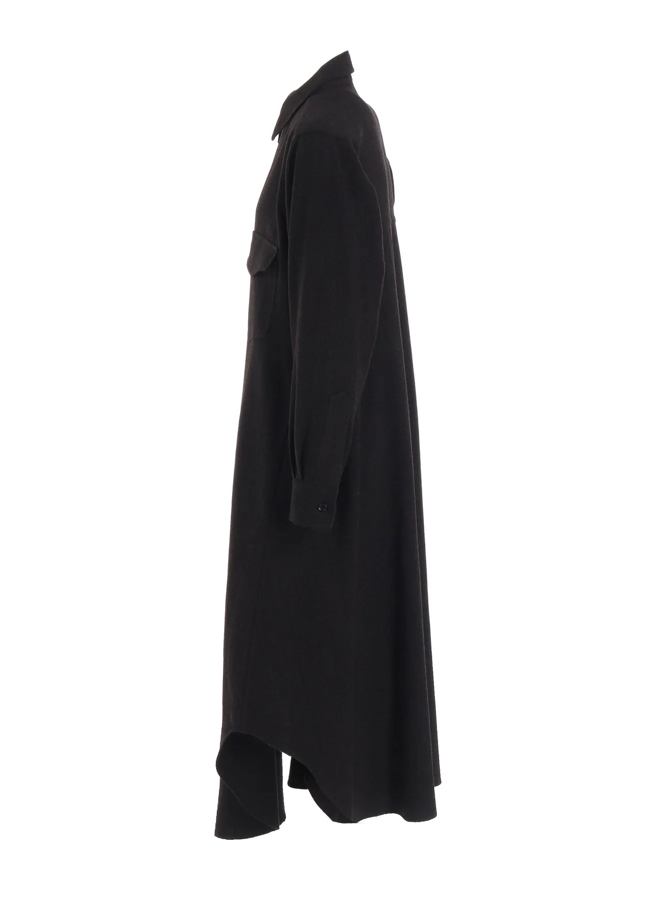 W/NY HERRINGBONE MILITARY LONG DRESS sold by Yohji Yamamoto product image thumbnail 3