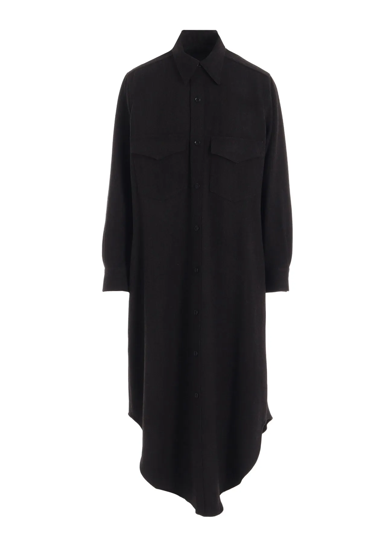 W/NY HERRINGBONE MILITARY LONG DRESS sold by Yohji Yamamoto product image thumbnail 2