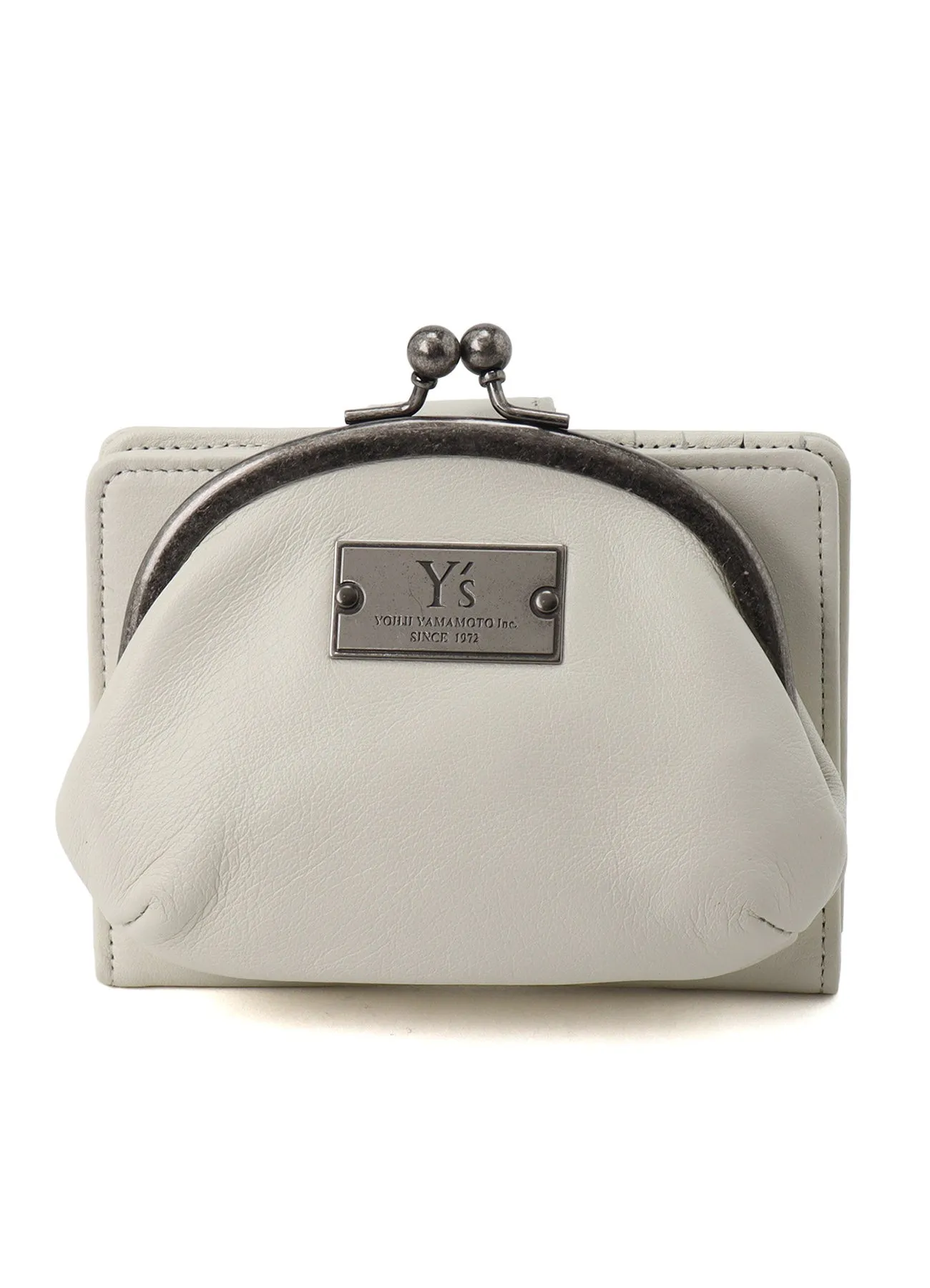SEMI-GLOSSY LEATHER CARD CASE W/ METAL CLASP sold by Yohji Yamamoto product image thumbnail 2