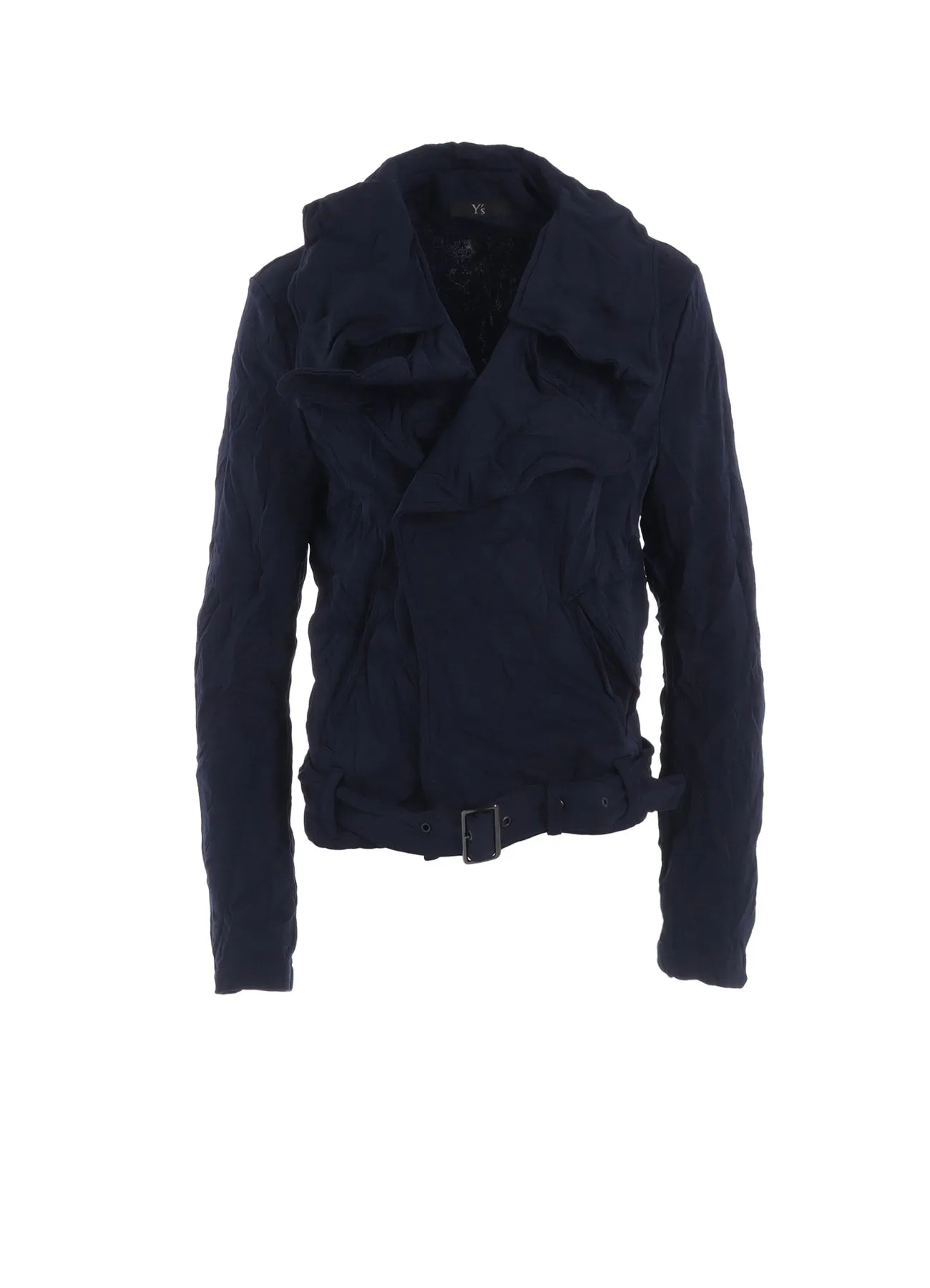 WRINKLE-EFFECT MOTO JACKET sold by Yohji Yamamoto