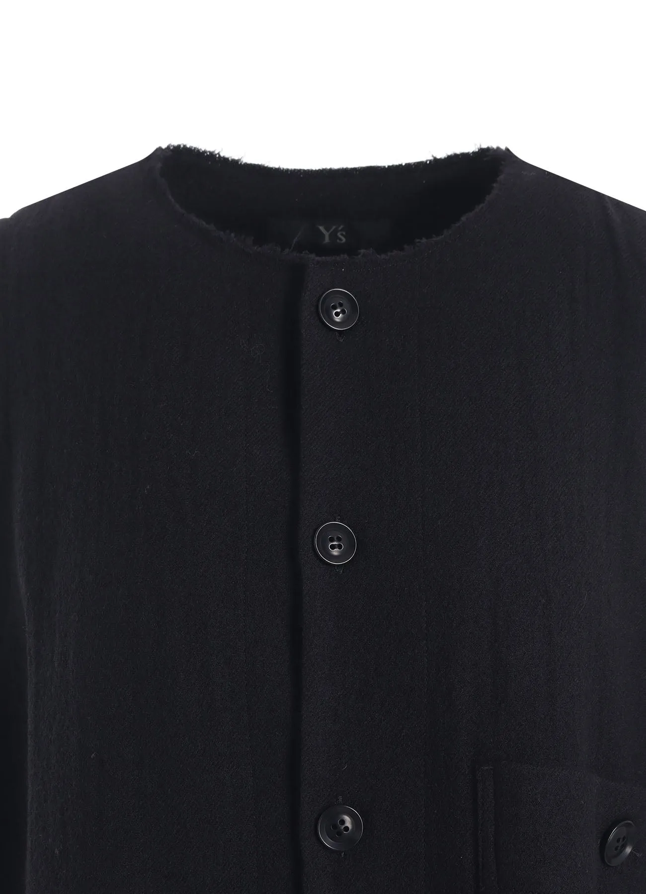 WOOL GAUZE TWILL LONG DRESS WITH POCKET sold by Yohji Yamamoto product image thumbnail 5