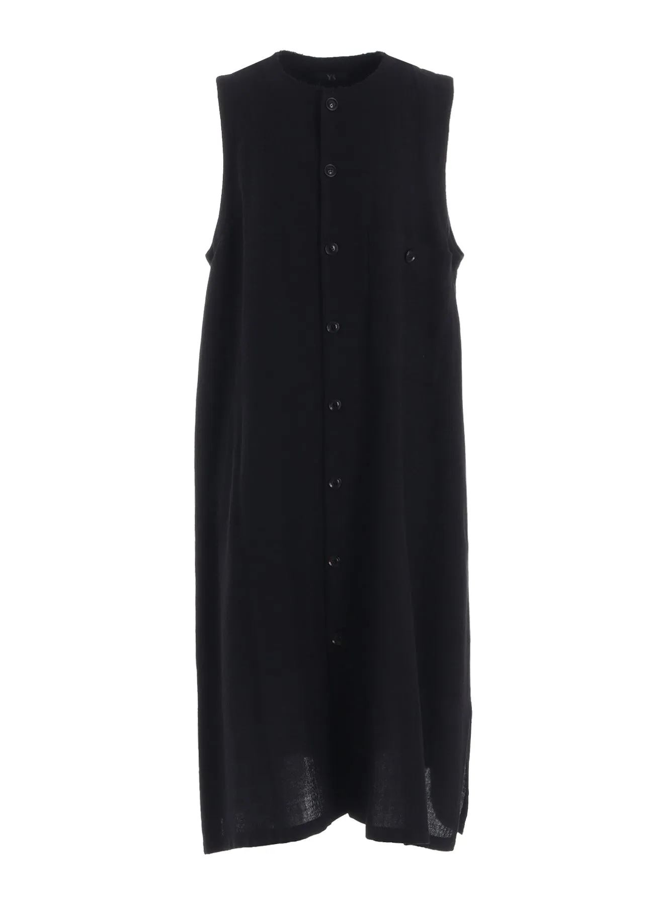 WOOL GAUZE TWILL LONG DRESS WITH POCKET sold by Yohji Yamamoto product image thumbnail 2