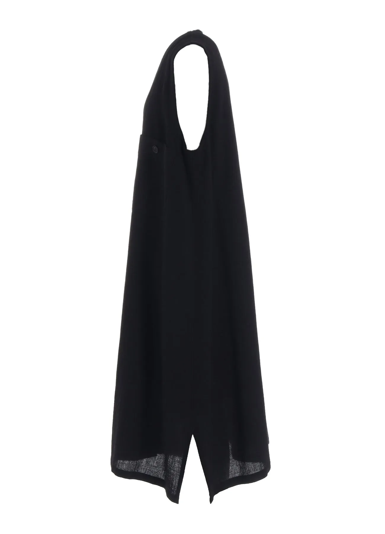WOOL GAUZE TWILL LONG DRESS WITH POCKET sold by Yohji Yamamoto product image thumbnail 3