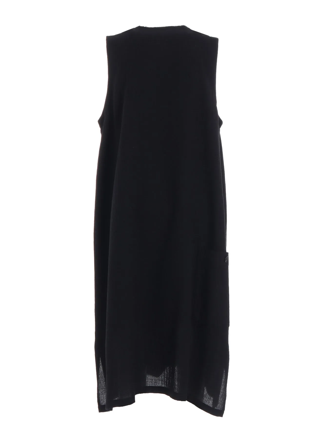 WOOL GAUZE TWILL LONG DRESS WITH POCKET sold by Yohji Yamamoto product image thumbnail 4