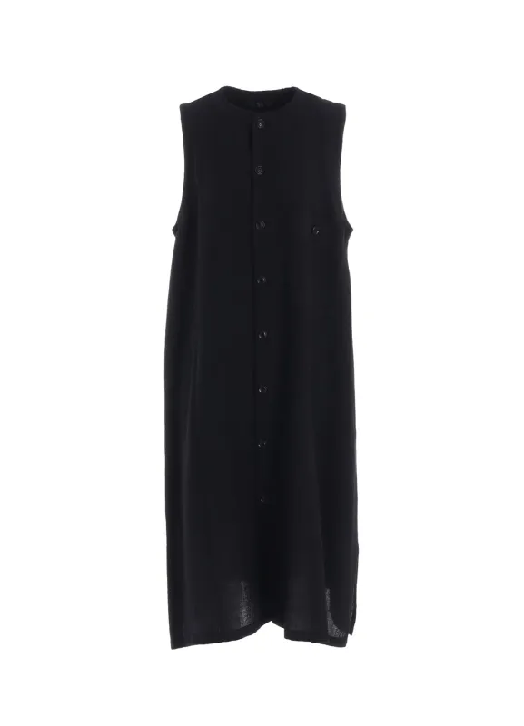 WOOL GAUZE TWILL LONG DRESS WITH POCKET sold by Yohji Yamamoto