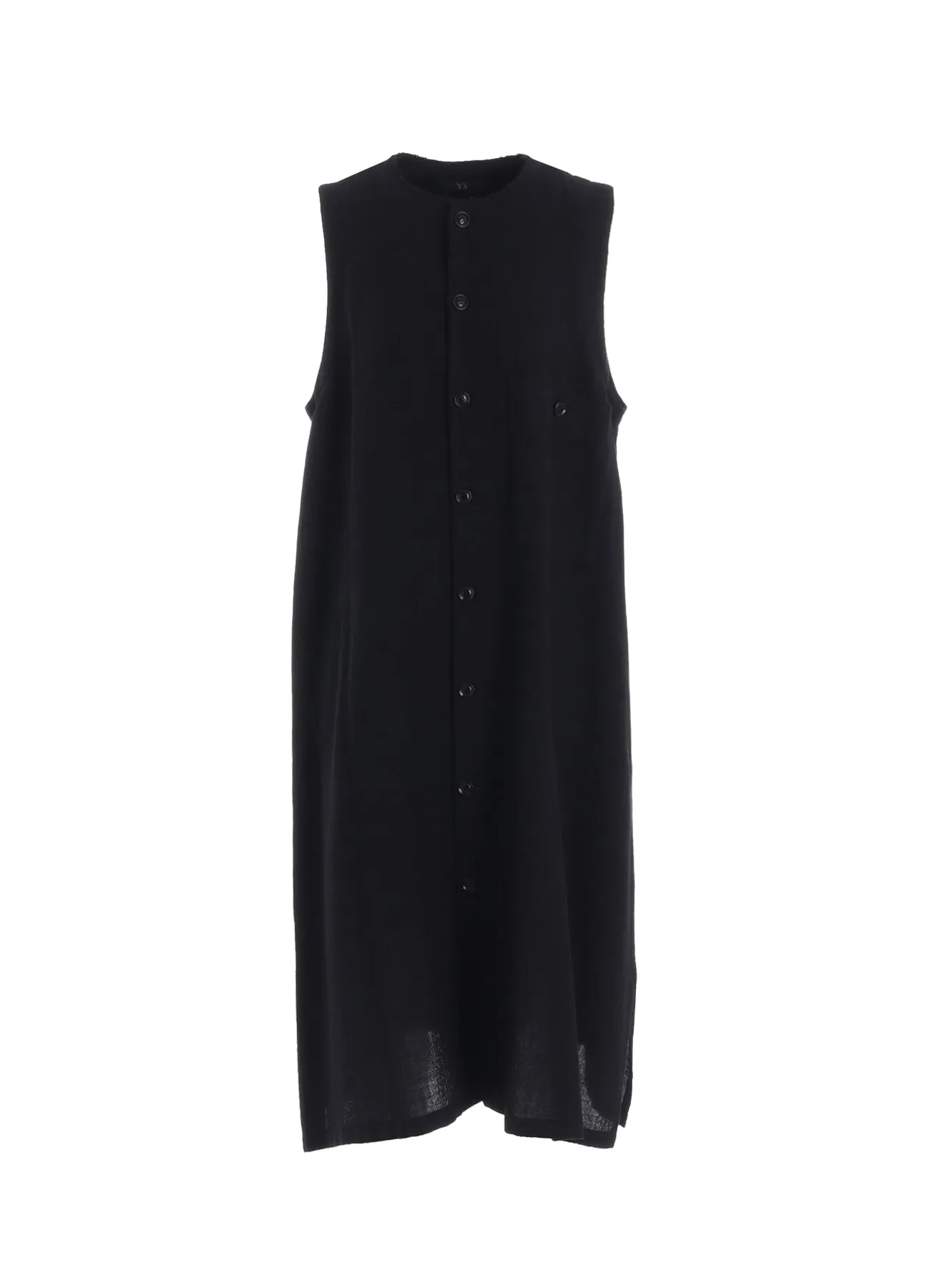 WOOL GAUZE TWILL LONG DRESS WITH POCKET sold by Yohji Yamamoto