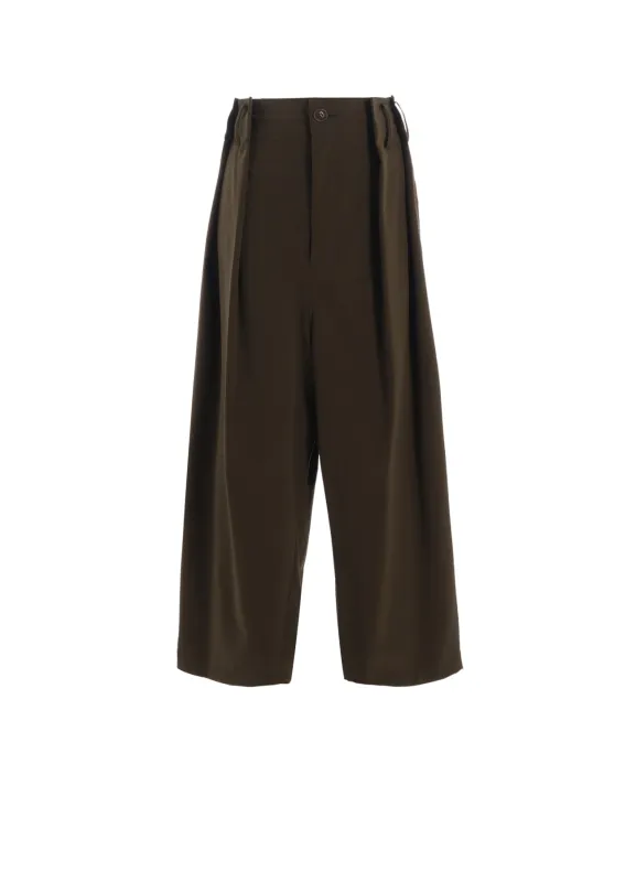 PE/ TAFTA DOUBLE TUCK GATEHRED PANTS sold by Yohji Yamamoto