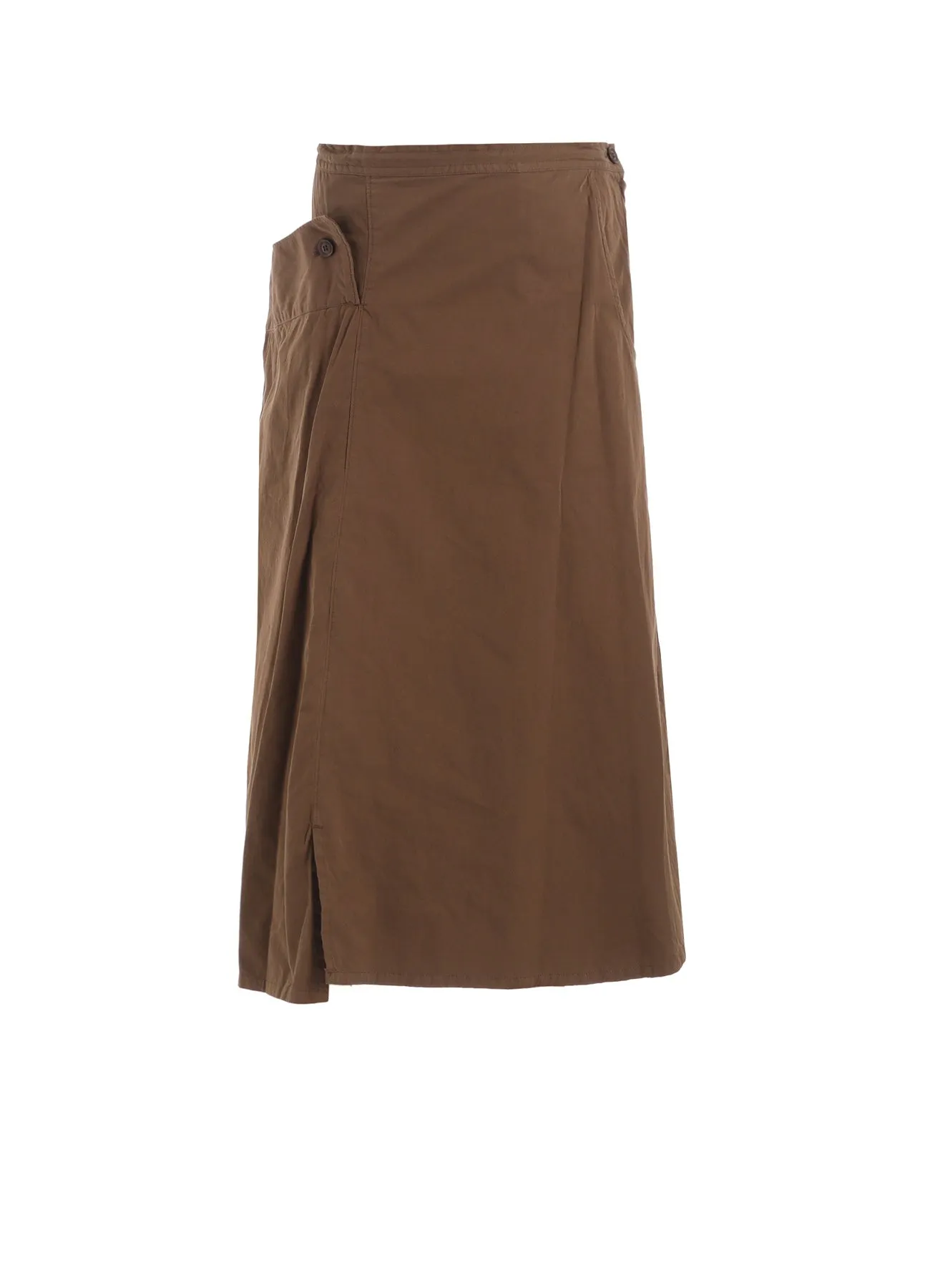 COTTON TWILL GARMENT DYE RIGHT BIG BELT SKIRT sold by Yohji Yamamoto