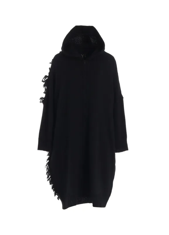 FRINGE JQ HOODED CARDIGAN sold by Yohji Yamamoto