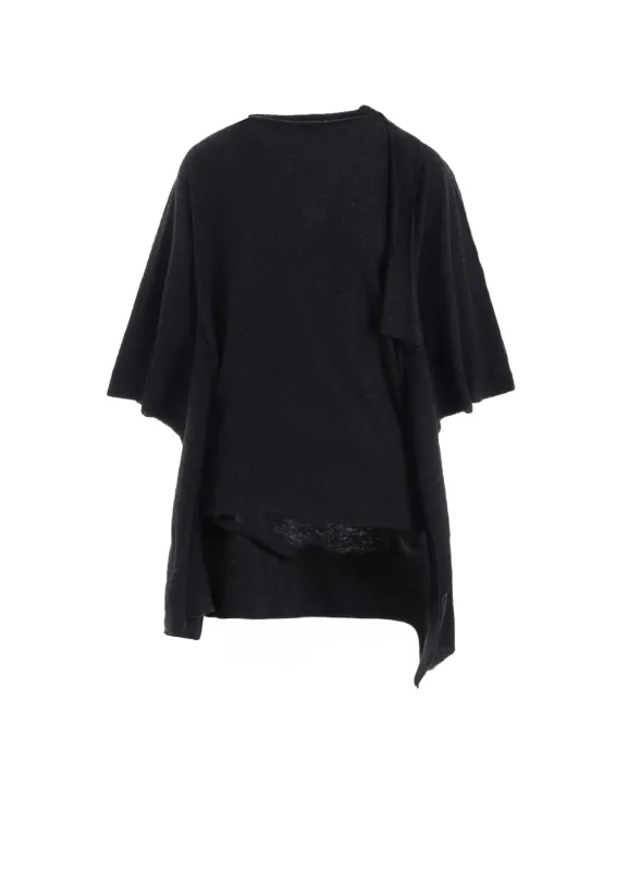 W/NY JERSEY DOLMAN SLEEVE RIBBON PULLOVER sold by Yohji Yamamoto