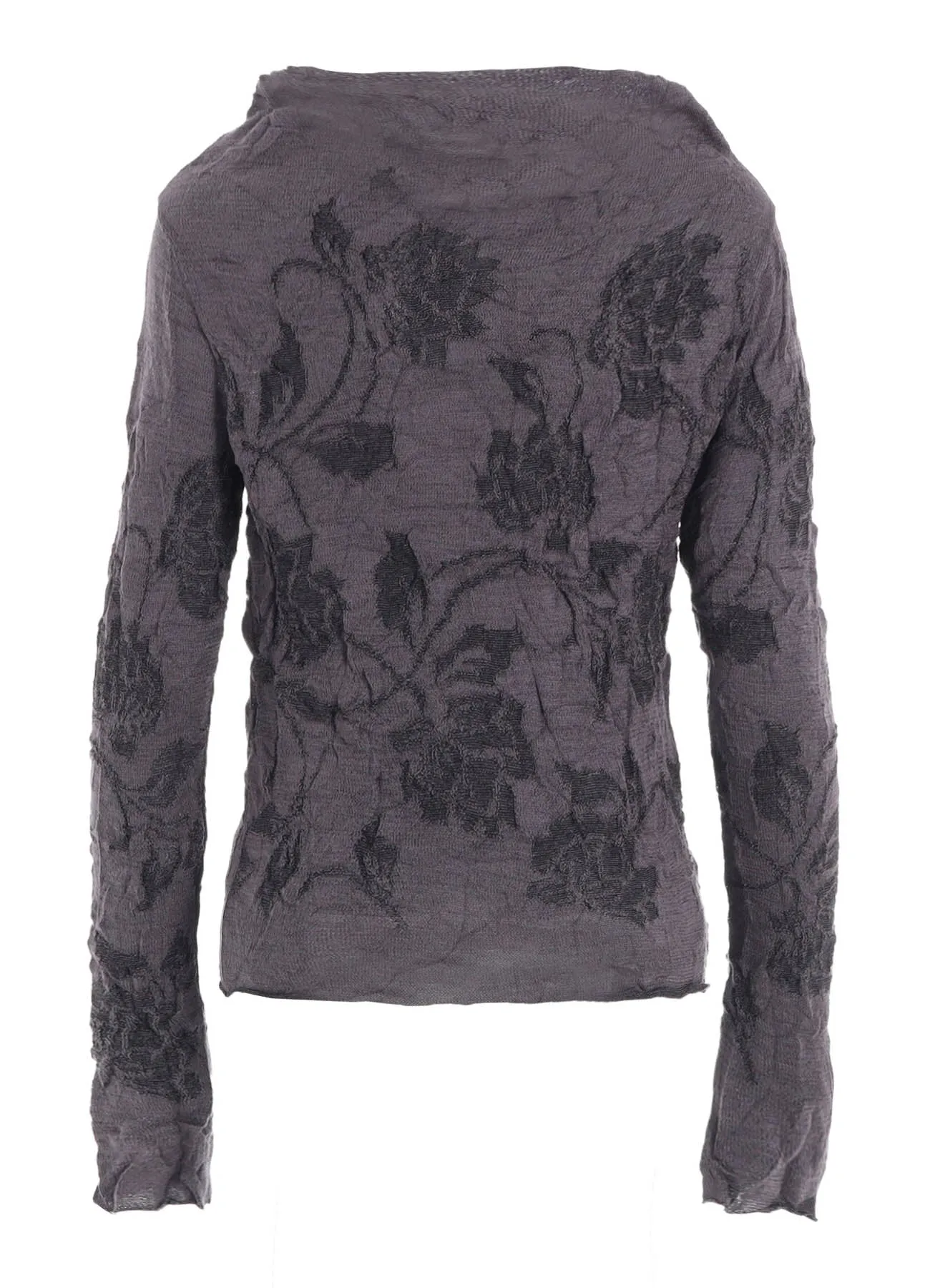 BIG FLOWER WRINKLED KNIT PULLOVER sold by Yohji Yamamoto product image thumbnail 4