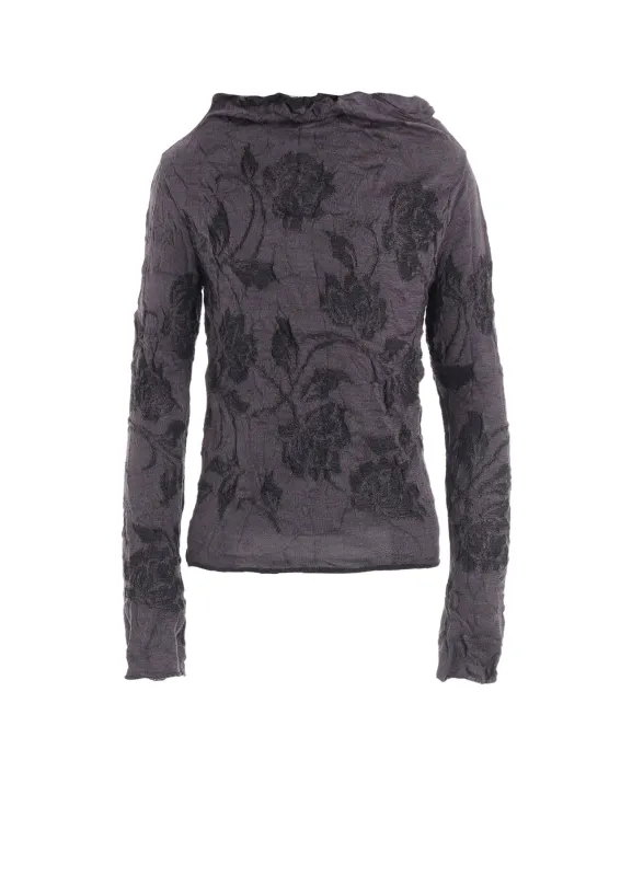 BIG FLOWER WRINKLED KNIT PULLOVER sold by Yohji Yamamoto