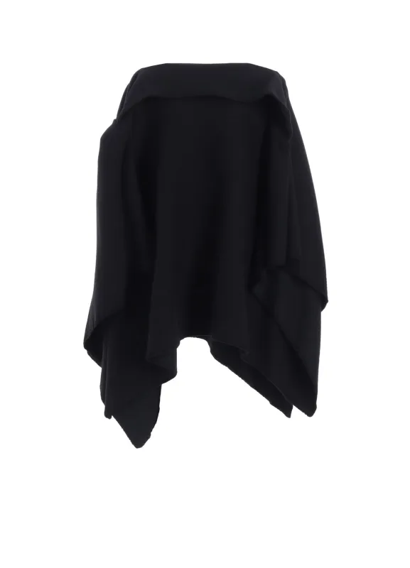 W/NY REVERSIBLE JERSEY ASYMMETERIC CAPE made by Yohji Yamamoto