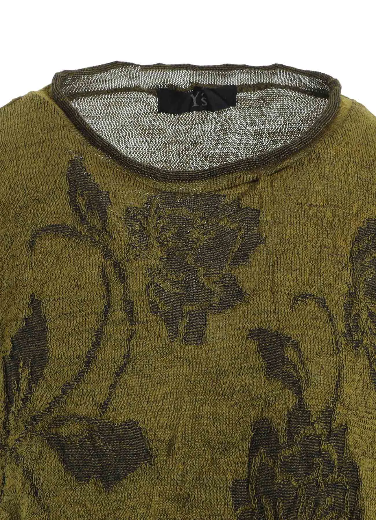 BIG FLOWER WRINKLED BIG KNIT PULLOVER sold by Yohji Yamamoto product image thumbnail 5