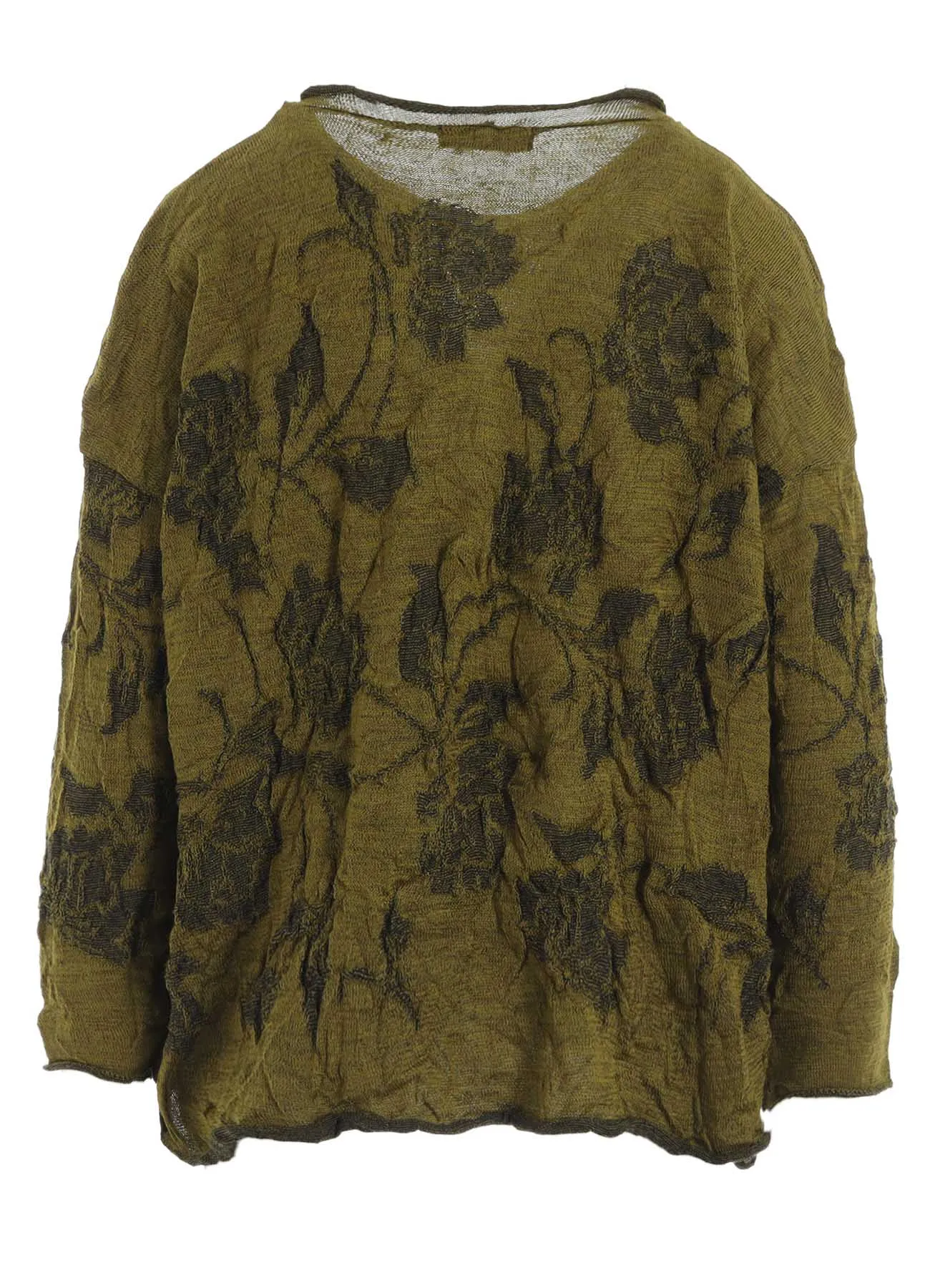 BIG FLOWER WRINKLED BIG KNIT PULLOVER sold by Yohji Yamamoto product image thumbnail 4