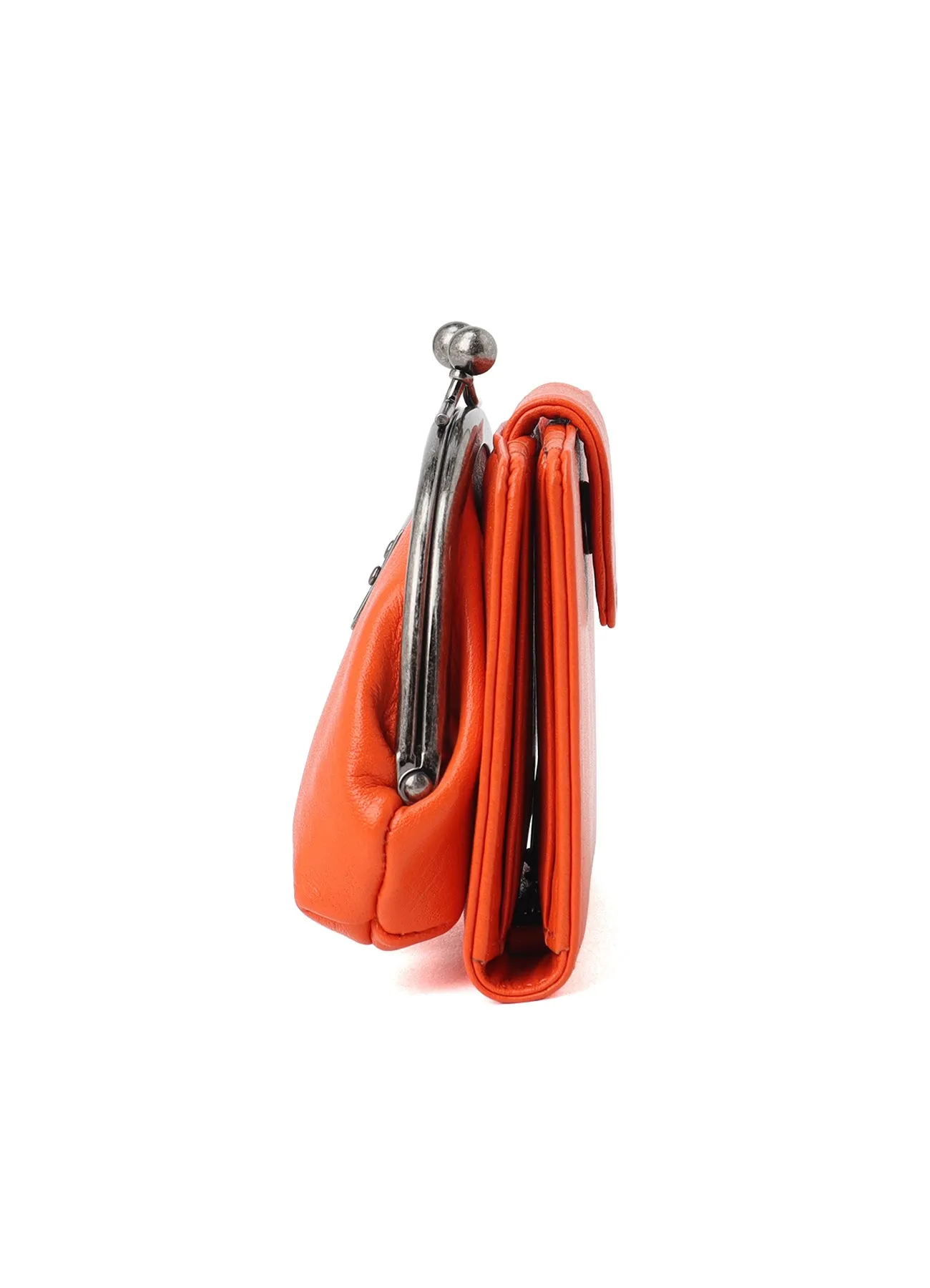 SEMI-GLOSSY LEATHER CARD CASE W/ METAL CLASP sold by Yohji Yamamoto product image thumbnail 3