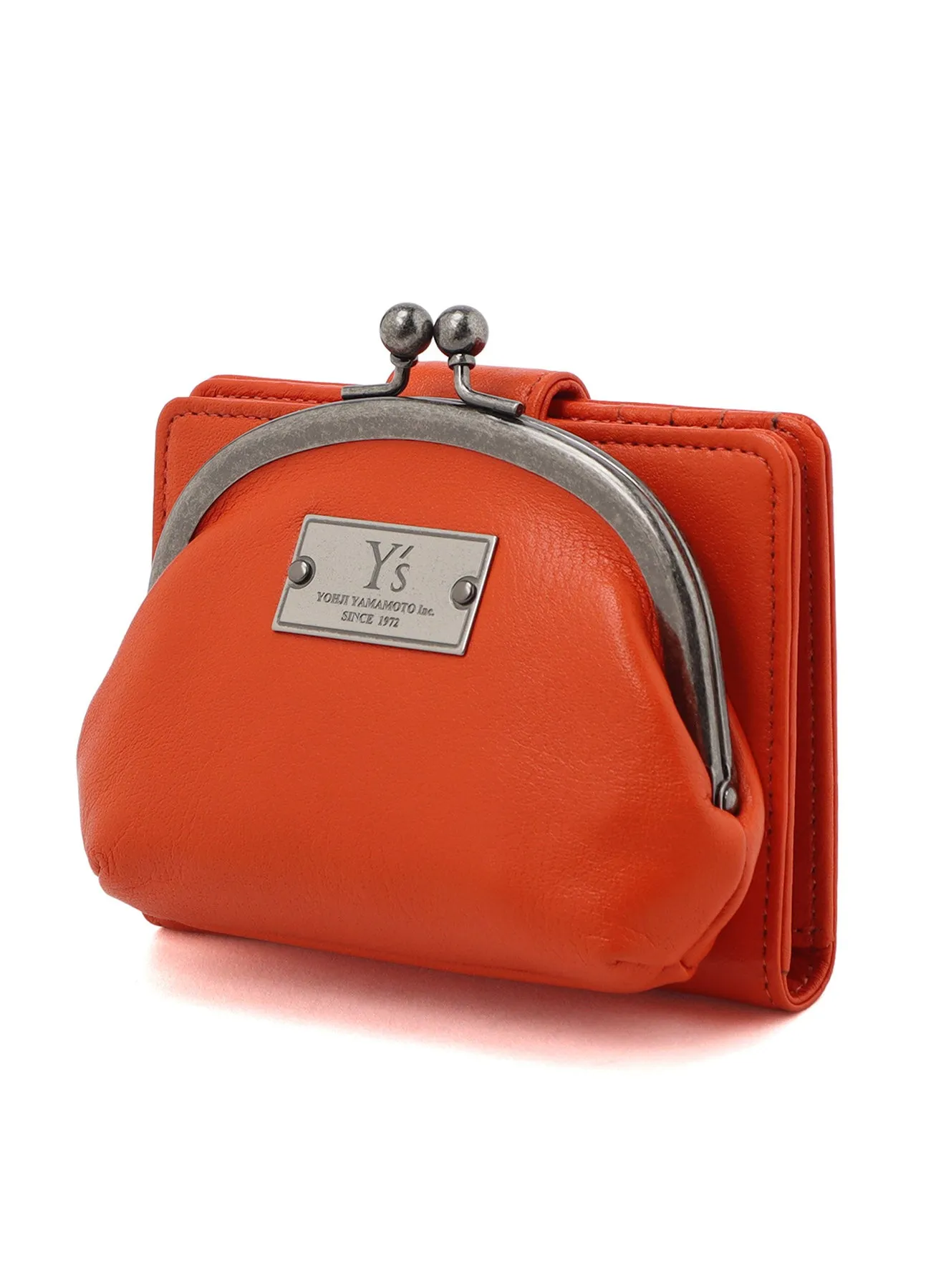 SEMI-GLOSSY LEATHER CARD CASE W/ METAL CLASP sold by Yohji Yamamoto product image thumbnail 5