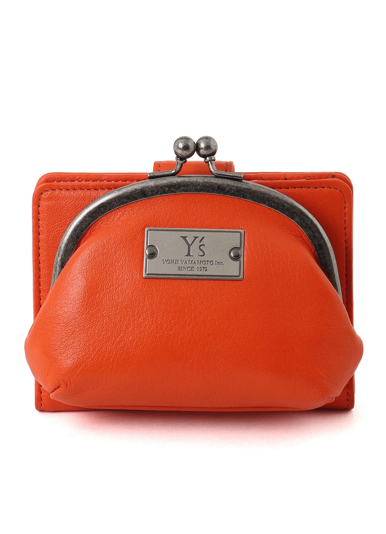 SEMI-GLOSSY LEATHER CARD CASE W/ METAL CLASP sold by Yohji Yamamoto product image thumbnail 2