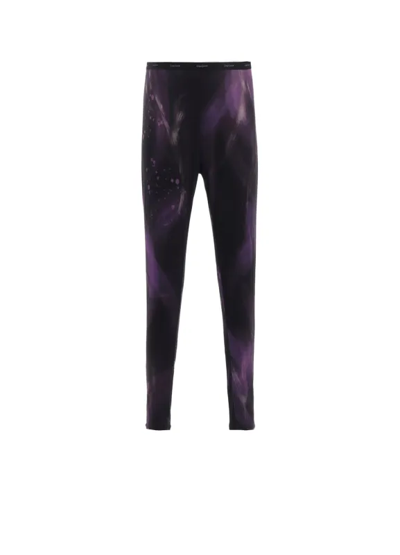 PURPLE A PATTERN BASIC LEGGINGS made by Yohji Yamamoto