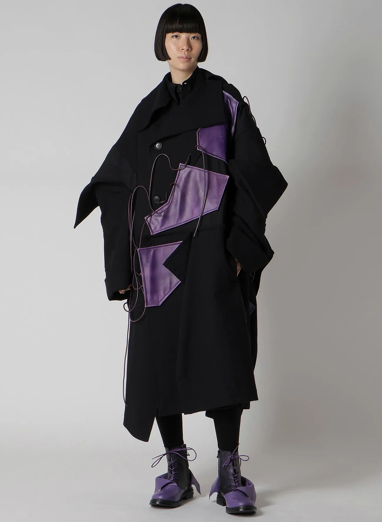 COTTON SINGLE JERSEY COLOR STITCHED BLOUSE A sold by Yohji Yamamoto product image thumbnail 4