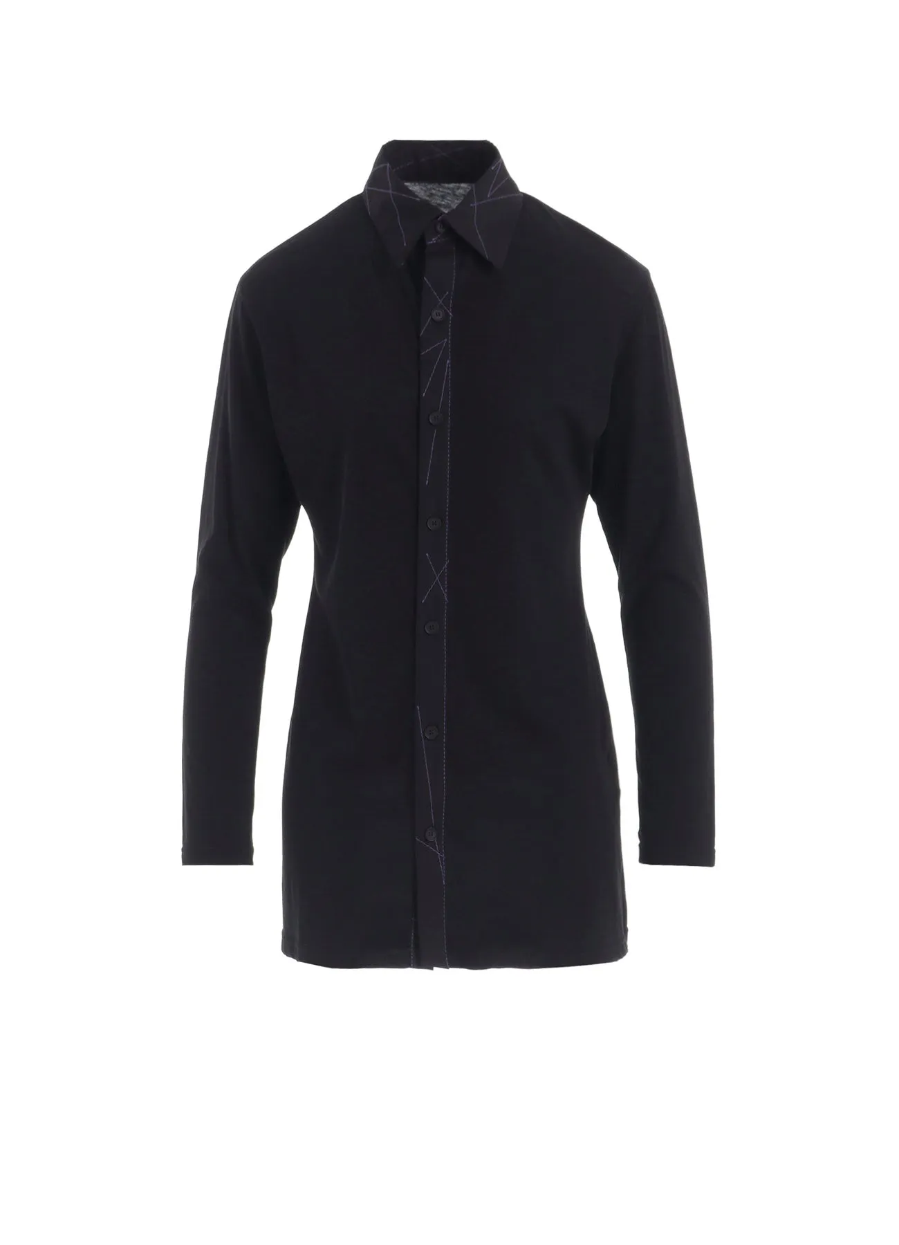 COTTON SINGLE JERSEY COLOR STITCHED BLOUSE A sold by Yohji Yamamoto