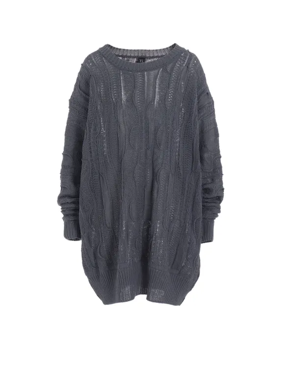 3D CABLE KNIT BIG PULLOVER sold by Yohji Yamamoto