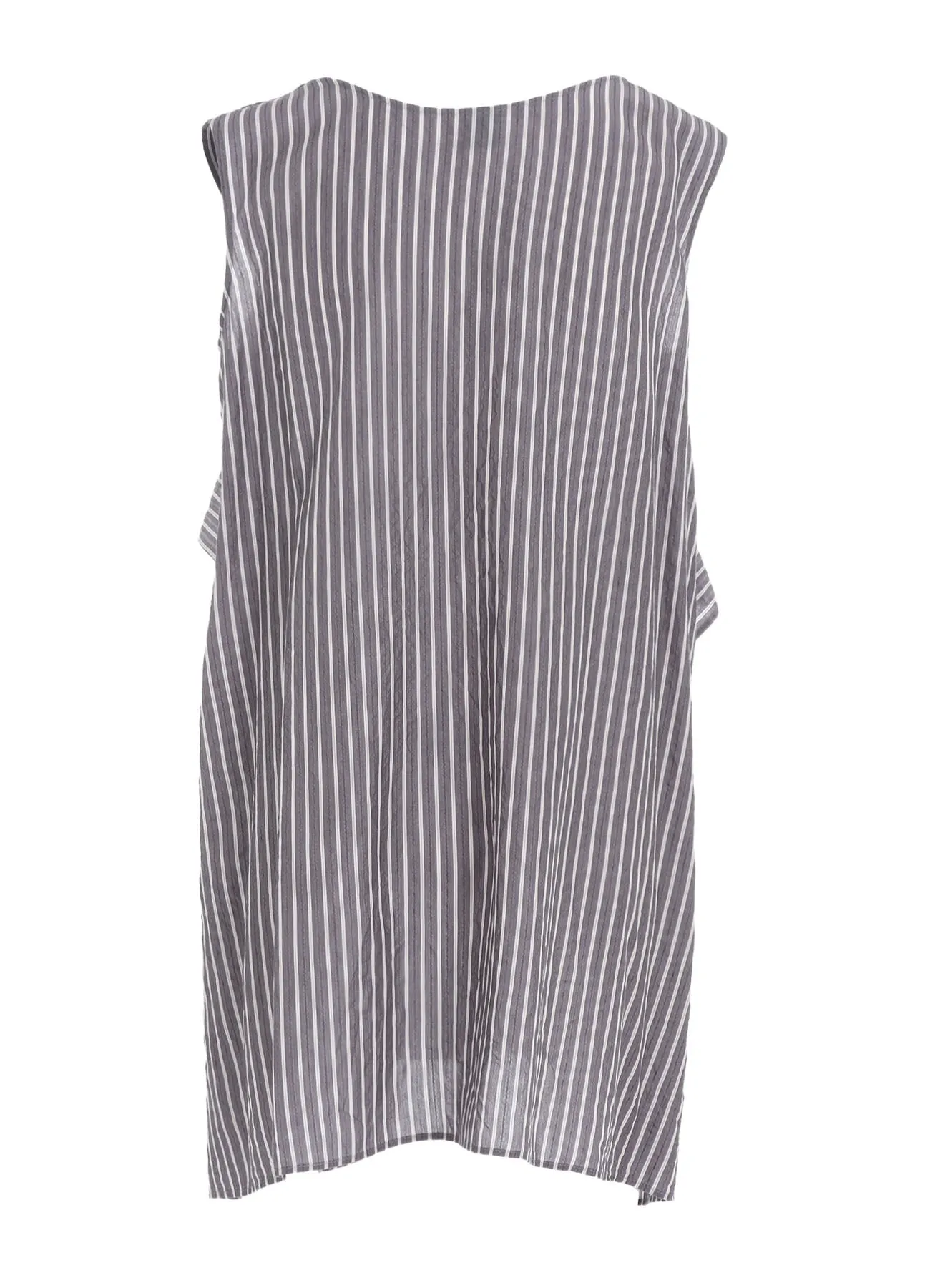 CELLULOSE STRIPE FLARE SLEEVELESS BLOUSE sold by Yohji Yamamoto product image thumbnail 3