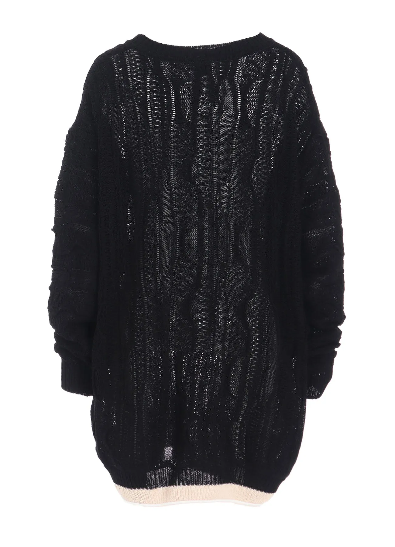 3D CABLE KNIT BIG PULLOVER sold by Yohji Yamamoto product image thumbnail 4