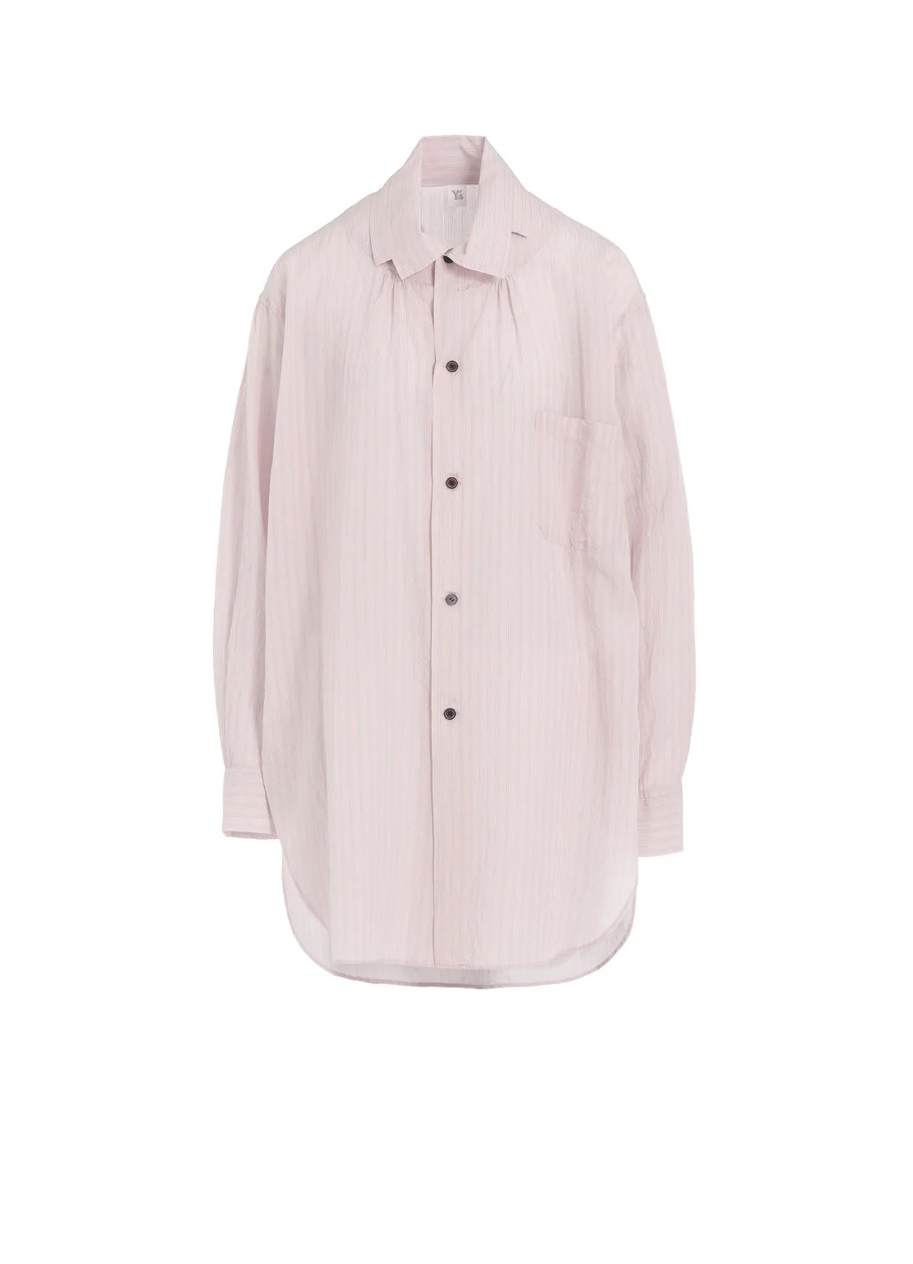 CELLULOSE STRIPE SQUARE-COLLAR SHIRT sold by Yohji Yamamoto
