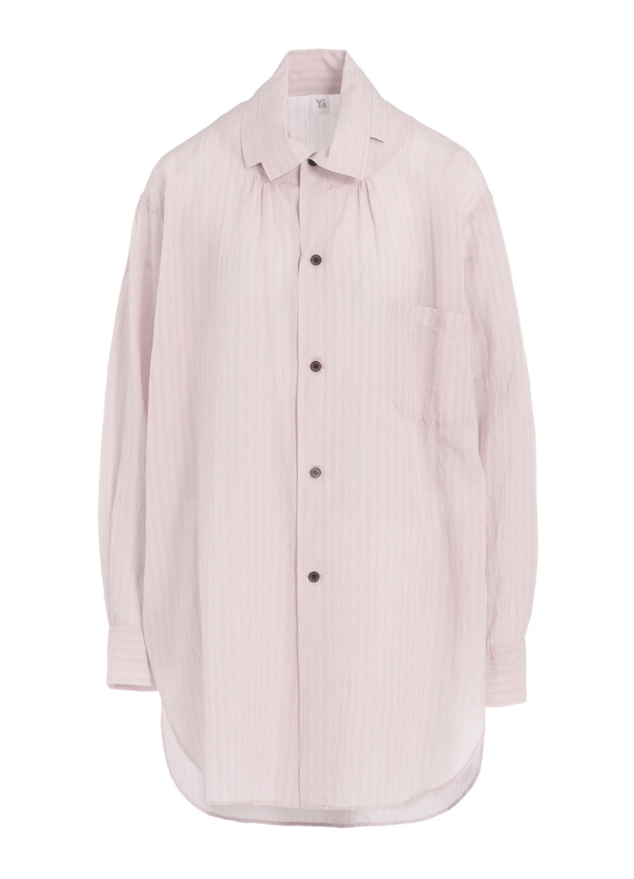 CELLULOSE STRIPE SQUARE-COLLAR SHIRT sold by Yohji Yamamoto product image thumbnail 2