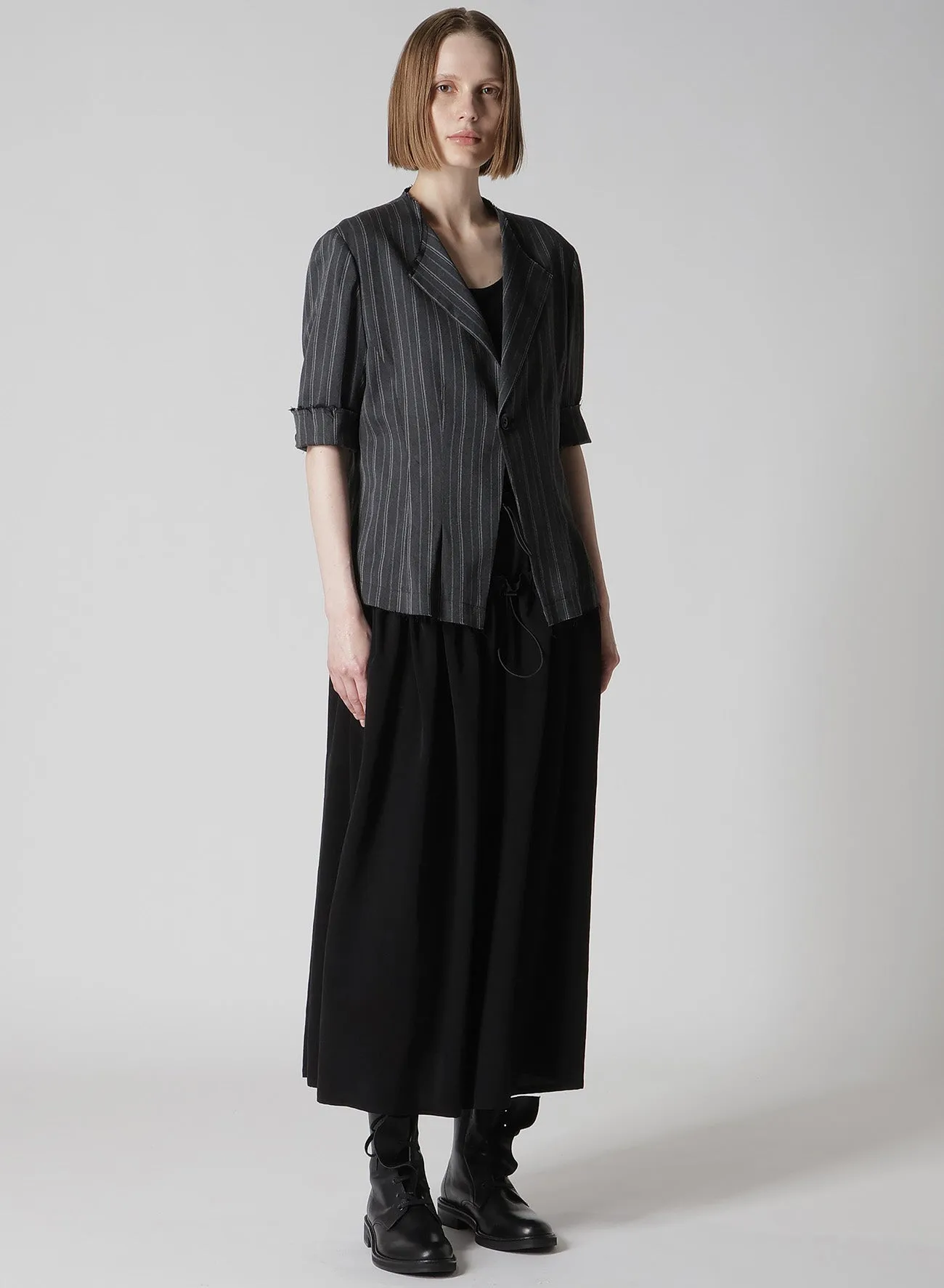 TA/PE CREPE DE CHINE DOUBLE GATHERED SKIRT sold by Yohji Yamamoto product image thumbnail 5