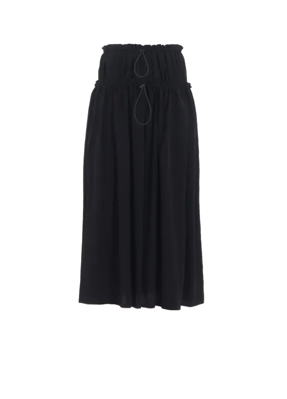 TA/PE CREPE DE CHINE DOUBLE GATHERED SKIRT sold by Yohji Yamamoto