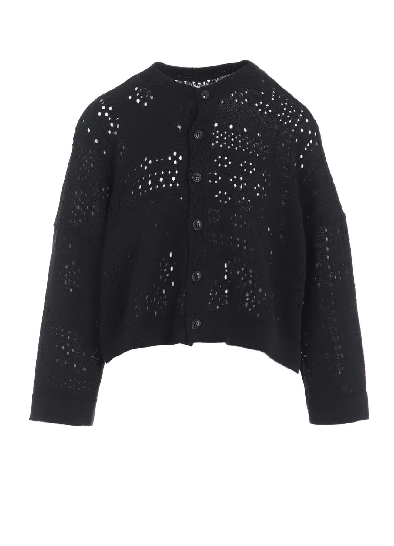 PATCHWORK LACE CROPPED CARDIGAN sold by Yohji Yamamoto