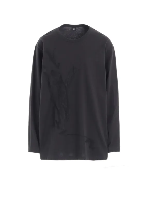 "Y" PIGMENT-PRINT LONG-SLEEVE TEE sold by Yohji Yamamoto