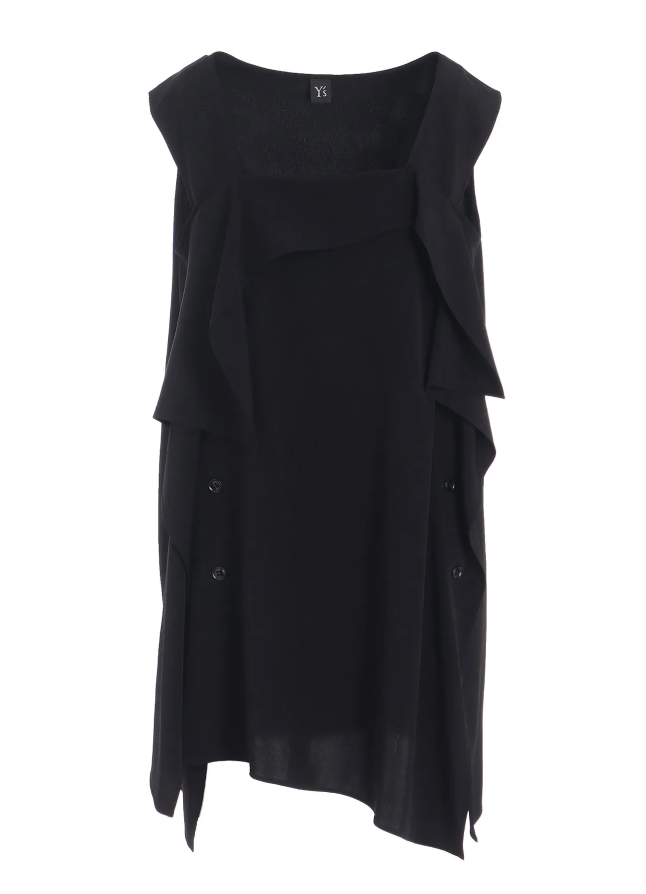 TA/PE CREPE DE CHINE FLARE SLEEVELESS BLOUSE sold by Yohji Yamamoto product image thumbnail 2