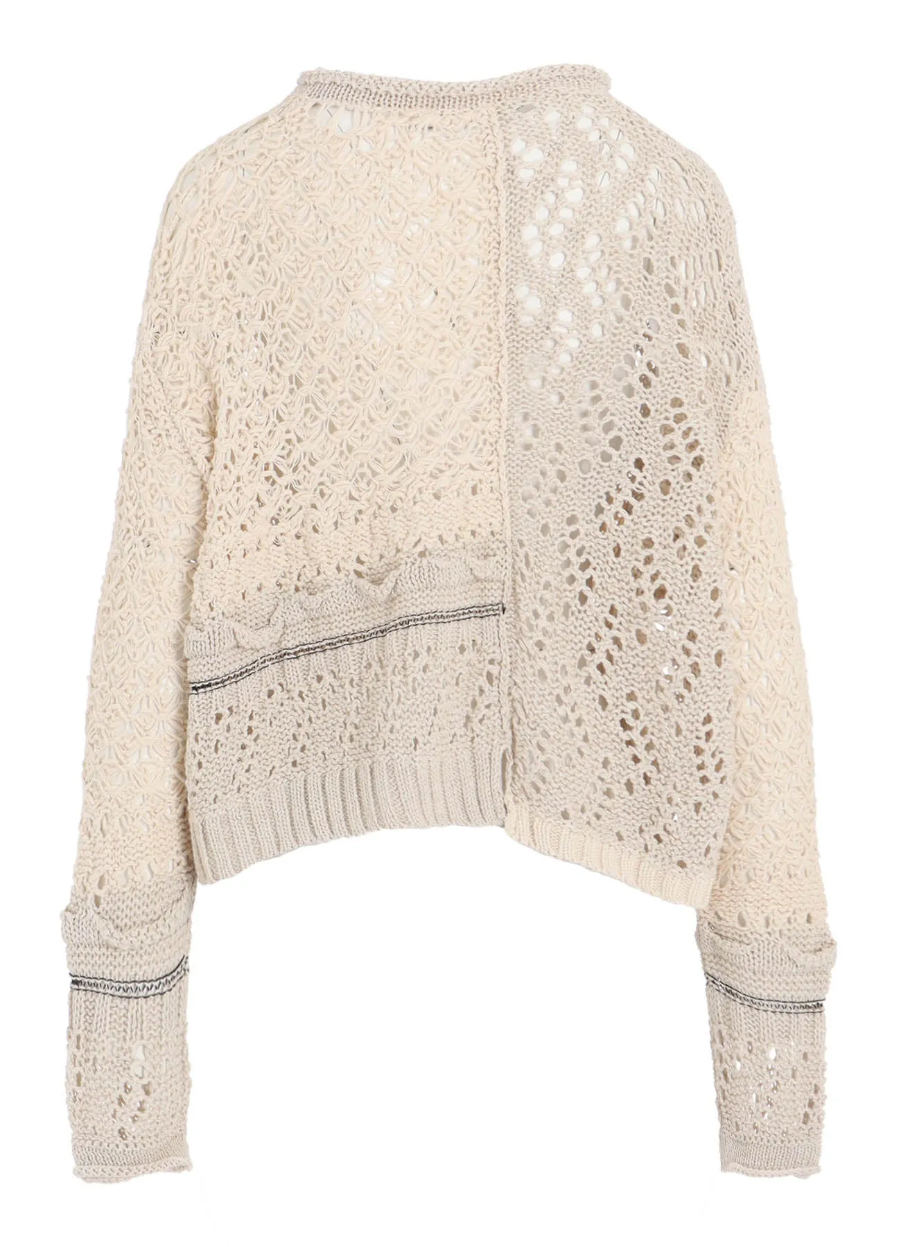 MIXED-MATERIAL CROPPED CARDIGAN sold by Yohji Yamamoto product image thumbnail 4