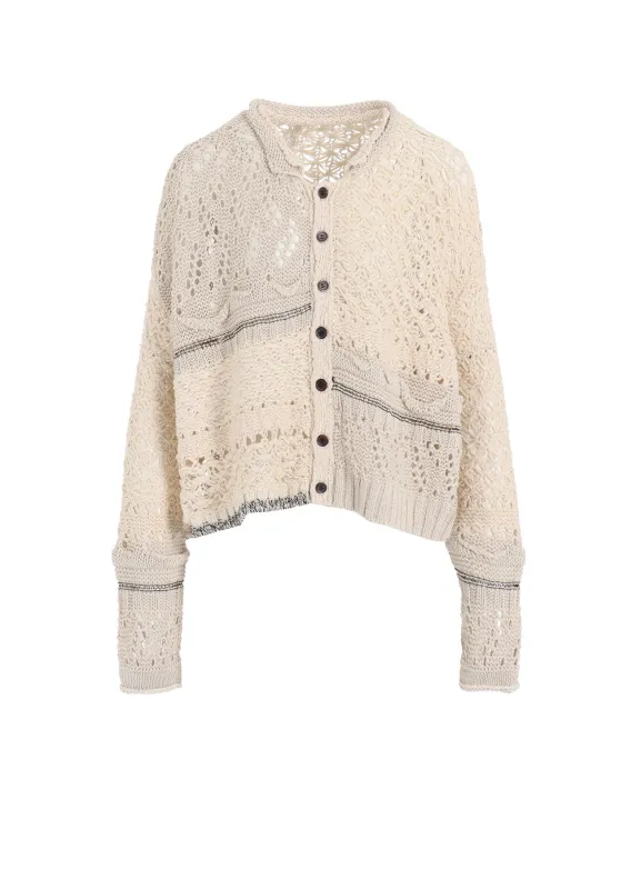 MIXED-MATERIAL CROPPED CARDIGAN sold by Yohji Yamamoto