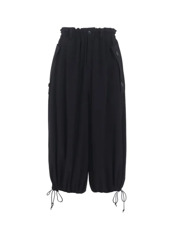 TA/PE CREPE DE CHINE ELASTIC WAIST PANTS sold by Yohji Yamamoto