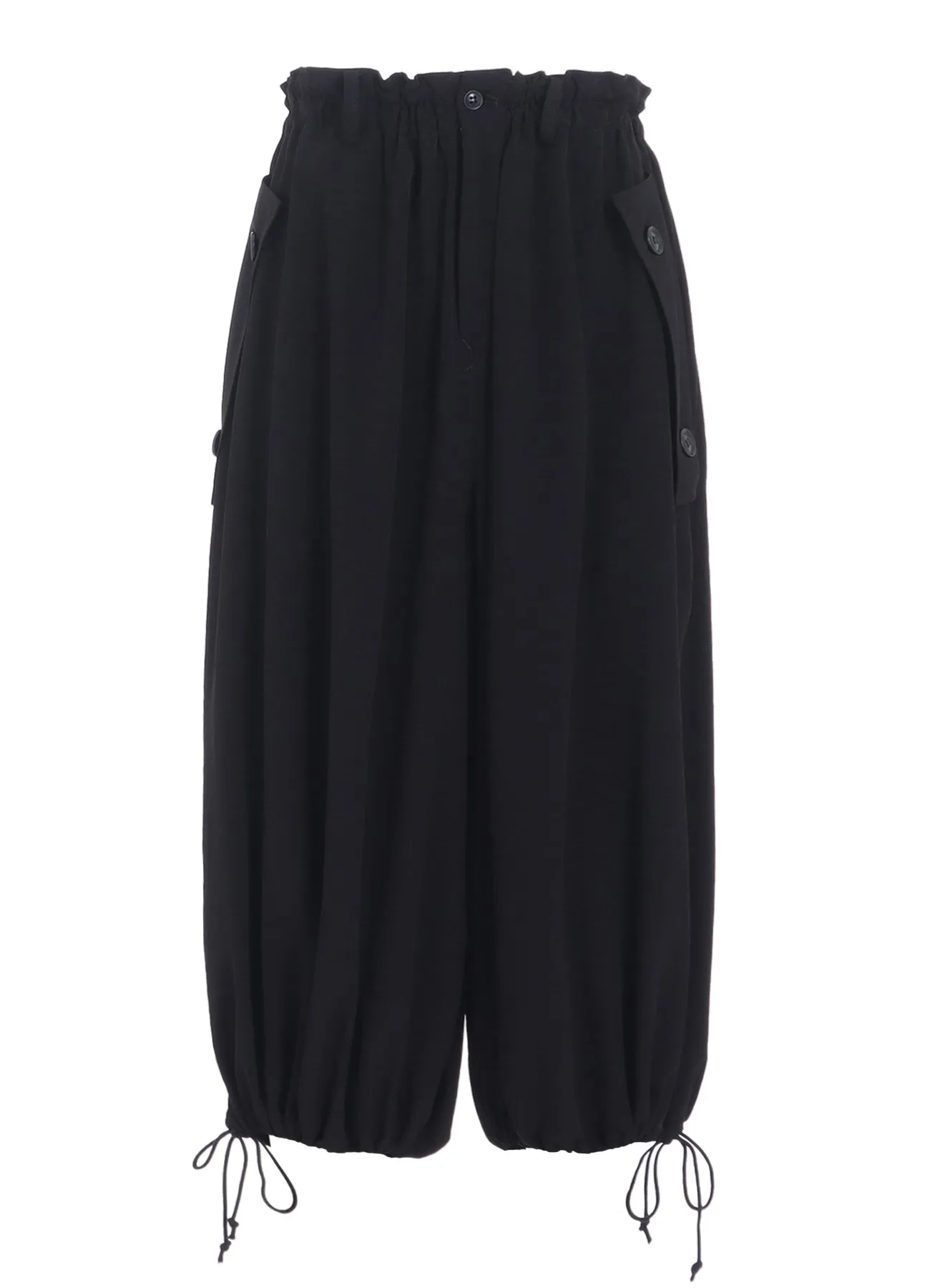 TA/PE CREPE DE CHINE ELASTIC WAIST PANTS sold by Yohji Yamamoto product image thumbnail 2