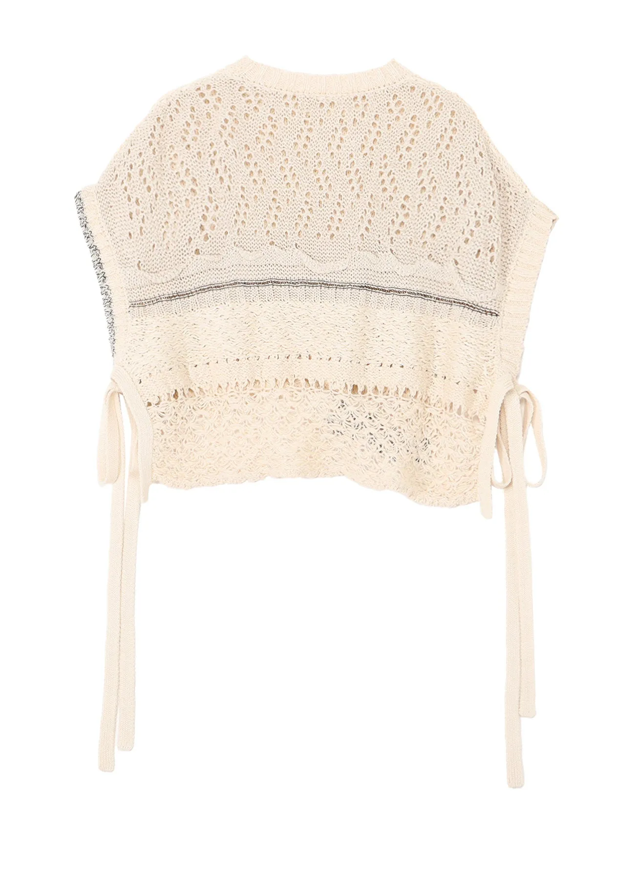 MIXED-MATERIAL ASYMMETRIC VEST sold by Yohji Yamamoto product image thumbnail 4