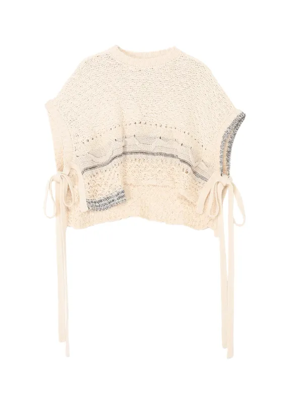 MIXED-MATERIAL ASYMMETRIC VEST sold by Yohji Yamamoto