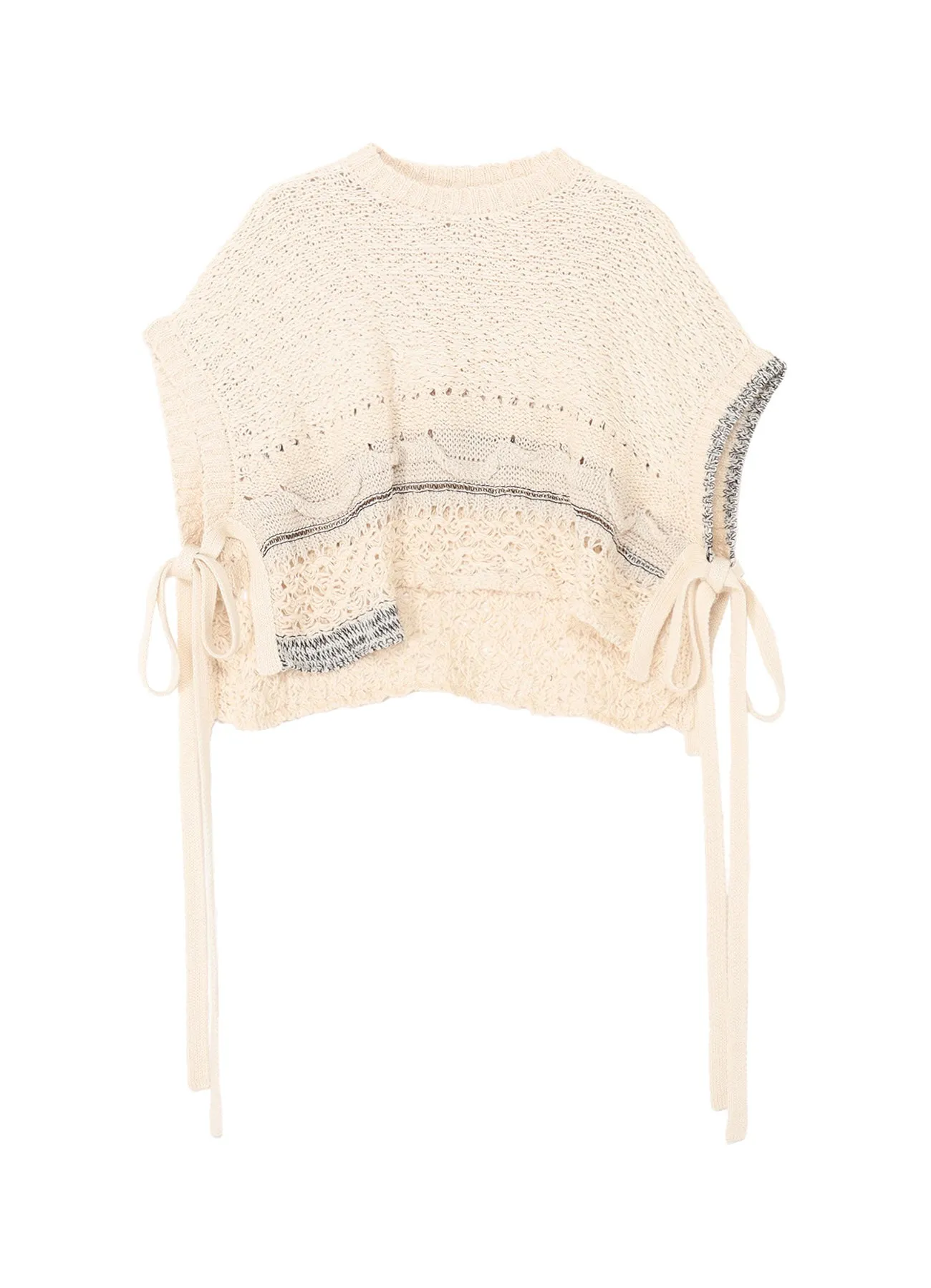 MIXED-MATERIAL ASYMMETRIC VEST sold by Yohji Yamamoto