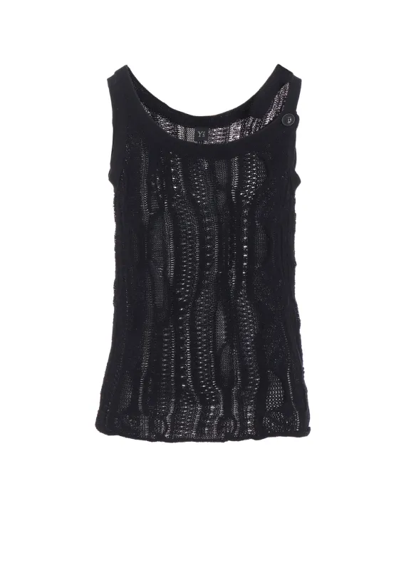 3D CABLE KNIT TANKTOP made by Yohji Yamamoto