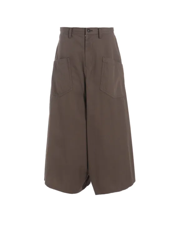 COTTON TWILL DROP FLARE PANTS sold by Yohji Yamamoto