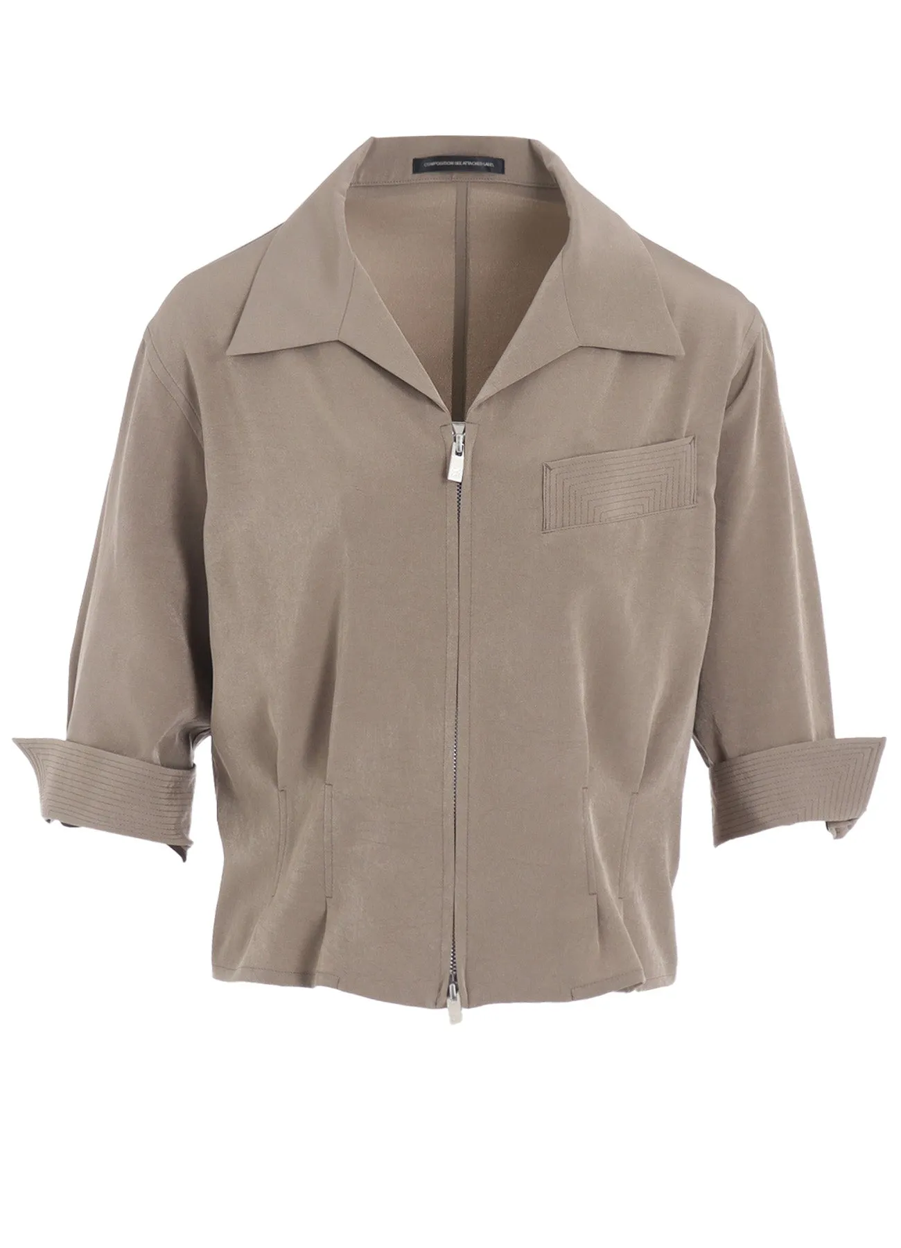 TA/PE CREPE DE CHINE 3/4 SLEEVE BLOUSE sold by Yohji Yamamoto product image thumbnail 2