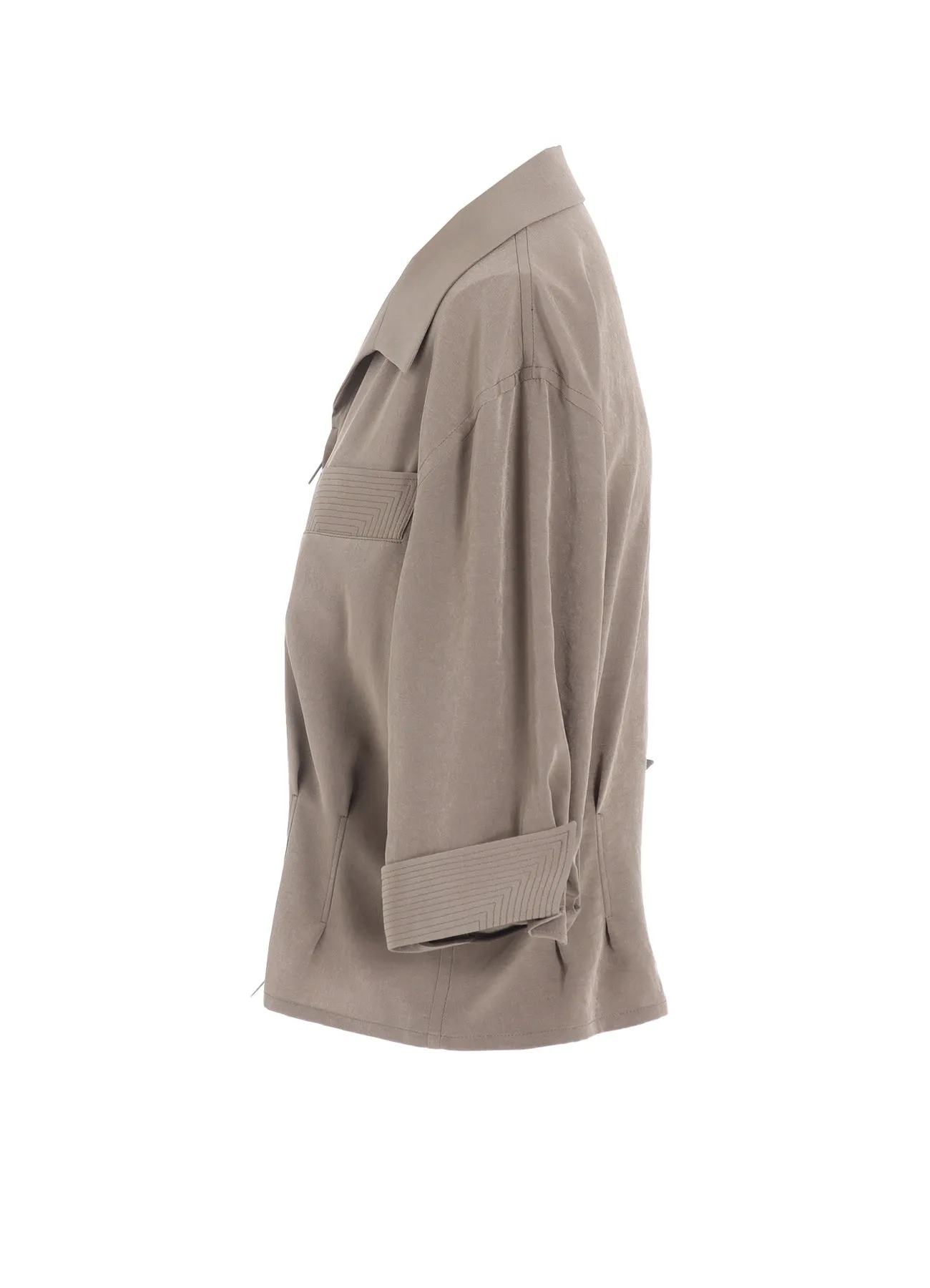 TA/PE CREPE DE CHINE 3/4 SLEEVE BLOUSE sold by Yohji Yamamoto product image thumbnail 3