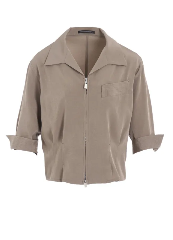 TA/PE CREPE DE CHINE 3/4 SLEEVE BLOUSE sold by Yohji Yamamoto